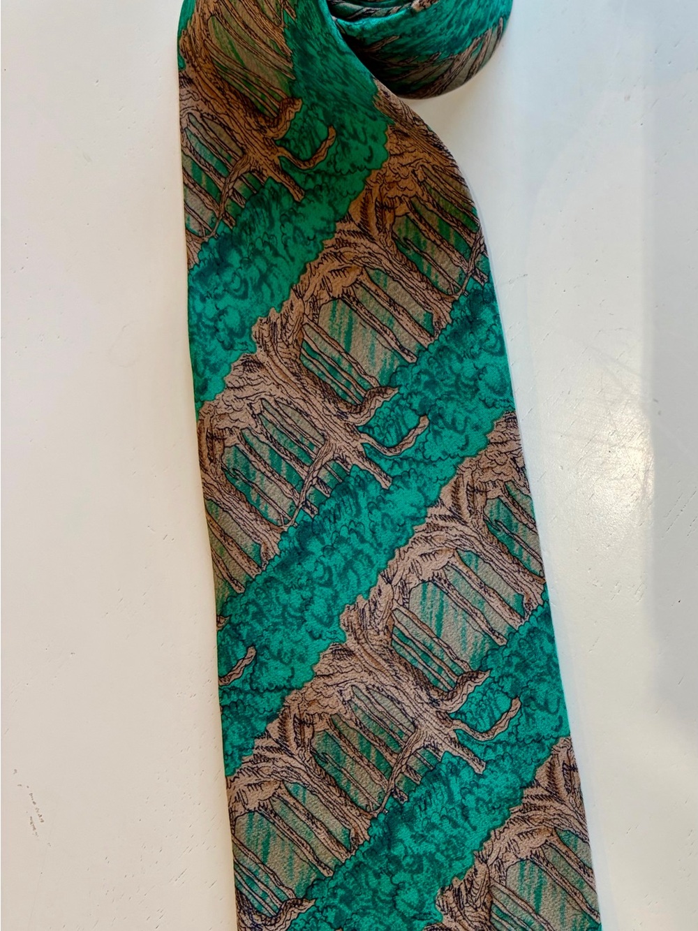 Vintage Jerry Garcia Silk Tie - "Banyan Forest" (EUC)
